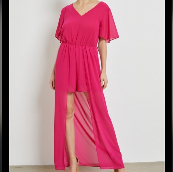 Ces Femme Dresses & Skirts - Ce Femme Women's Romper Dress Fuchia Size Medium